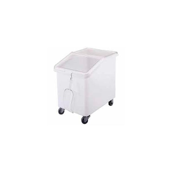 Cambro IBS37148-Mobile Ingredient Bin w/Lid, Polyethlene, 37 Gal, White